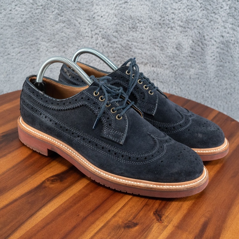 Size 8 - J.Crew Kenton Long Wings Blue Suede